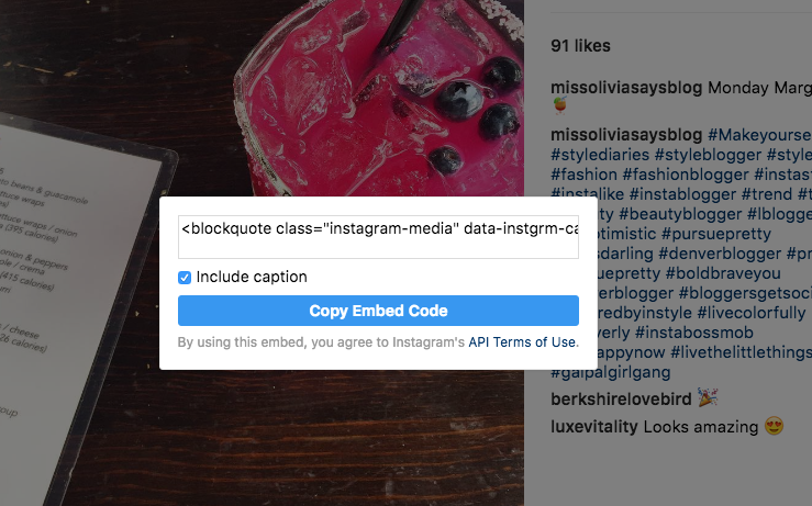 How to Embed Instagram Photos in Blog Posts