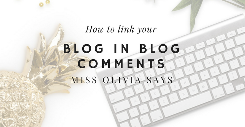 how to link blog in blog comments